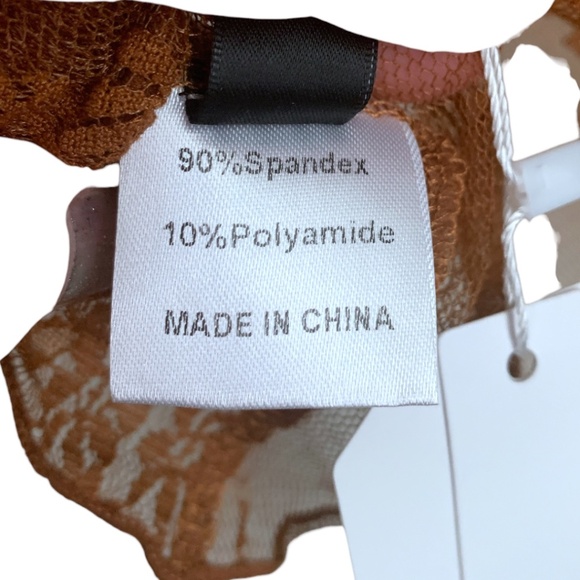 NWT Nenona Women's Top Size Large Brown Lace Shirt - Picture 4 of 6